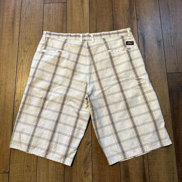 Vintage Dickies Plaid Chino Shorts Men's Size 38 Skater Surfer Grunge - Picture 1 of 6